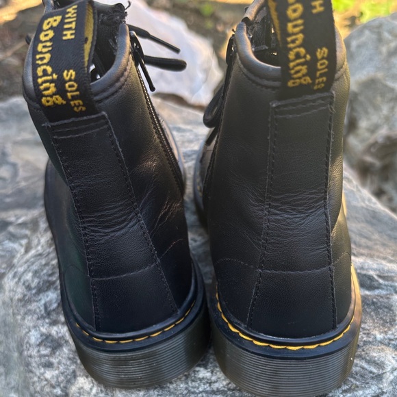 Dr. Martens Black Leather Lace-Up Boots - Picture 3 of 10